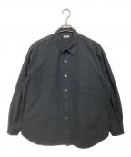 STEVEN ALANスティーブンアラン）の古着「ガーメントダイ ポプリン レギュラーシャツ」｜ブラック