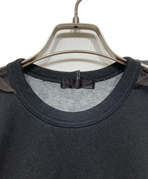 COMME des GARCONS（コムデギャルソン）COMME des GARCONS (コムデギャルソン) 製品染めショルダーフリルジャージー カットソー ブラック サイズ:不明の古着・服飾アイテム