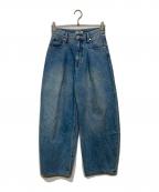 THROWスロー）の古着「J／W CURVE TUCKED パンツ」｜インディゴ