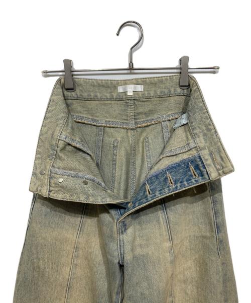 rienda（リエンダ）rienda (リエンダ) フロントボタンデザインハイウエストデニムパンツ ベージュ サイズ:XSの古着・服飾アイテム
