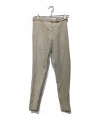 MIU MIUミュウミュウ）の古着「裾ジップベルテッドパンツ」｜ベージュ