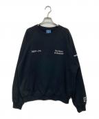 The Ennnoy Professionalザ エンノイ プロフェッショナル）の古着「週刊文集ロゴ刺繍スウェット」｜ブラック