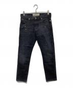 EMPORIO ARMANIエンポリオ アルマーニ）の古着「ペイント加工デニムパンツ」｜ブラック