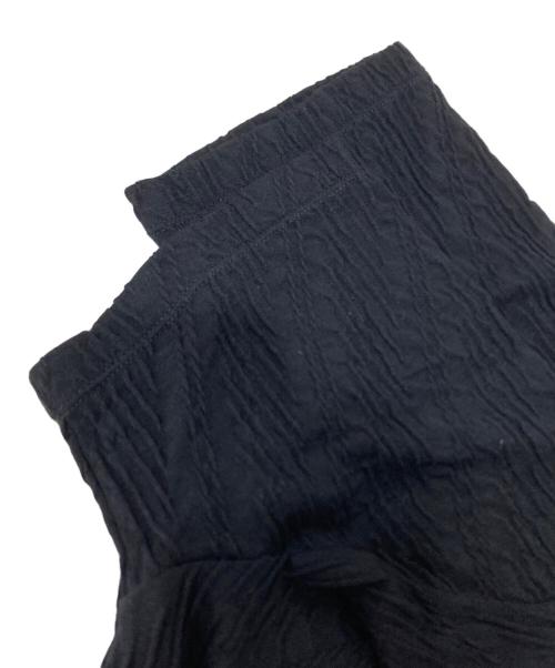 GIORGIO ARMANI（ジョルジョアルマーニ）GIORGIO ARMANI (ジョルジョアルマーニ) 編み柄 ハイゲージ半袖ニット ブラック サイズ:48の古着・服飾アイテム