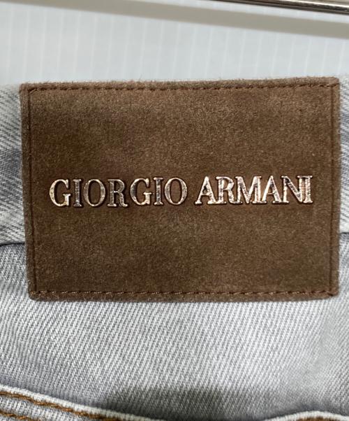 GIORGIO ARMANI（ジョルジョアルマーニ）GIORGIO ARMANI (ジョルジョアルマーニ) ロゴ刺繍 デニムパンツ グレー サイズ:32の古着・服飾アイテム