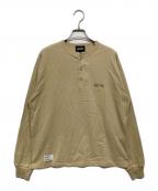 Schottショット）の古着「SHAKEHAND HENLEY LS T-SHIRT」｜ベージュ