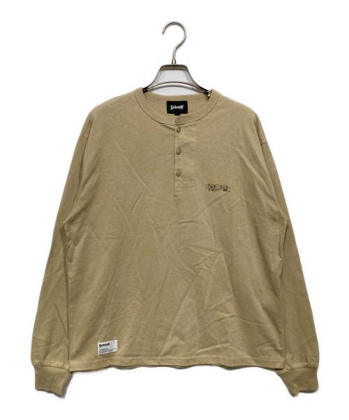 Schott（ショット）Schott (ショット) SHAKEHAND HENLEY LS T-SHIRT ベージュ サイズ:Mの古着・服飾アイテム