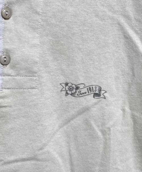 Schott（ショット）Schott (ショット) SHAKEHAND HENLEY LS T-SHIRT ベージュ サイズ:Mの古着・服飾アイテム