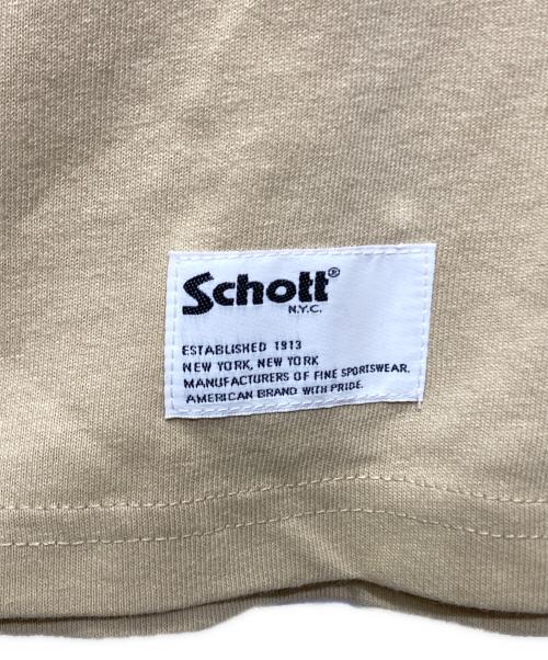 Schott（ショット）Schott (ショット) SHAKEHAND HENLEY LS T-SHIRT ベージュ サイズ:Mの古着・服飾アイテム