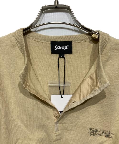 Schott（ショット）Schott (ショット) SHAKEHAND HENLEY LS T-SHIRT ベージュ サイズ:Mの古着・服飾アイテム