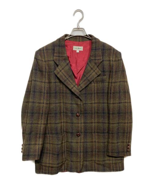 L.L.Bean（エルエルビーン）L.L.Bean (エルエルビーン) ツイードテーラードジャケット グリーン サイズ:12の古着・服飾アイテム