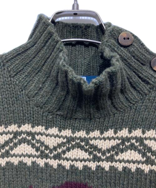 POLO RALPH LAUREN（ポロ・ラルフローレン）POLO RALPH LAUREN (ポロ・ラルフローレン) 鹿柄ノルディックハンドニット グリーン サイズ:XLの古着・服飾アイテム