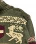 中古・古着 POLO RALPH LAUREN (ポロ・ラルフローレン) 鹿柄ノルディックハンドニット グリーン サイズ:XL：8000円