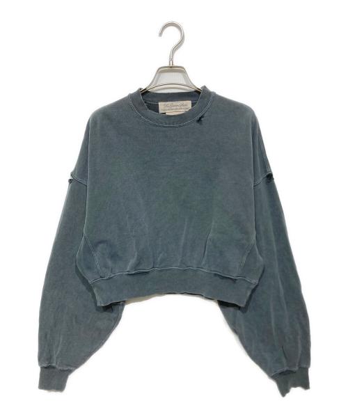 REMI RELIEF（レミレリーフ）REMI RELIEF (レミレリーフ) SHISHIKUI (シシクイ) ダメージ加工クルーネックスウェット ブラック サイズ:Sの古着・服飾アイテム