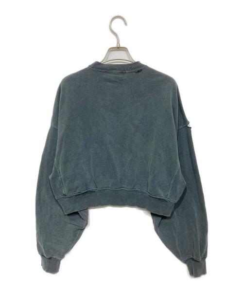 REMI RELIEF（レミレリーフ）REMI RELIEF (レミレリーフ) SHISHIKUI (シシクイ) ダメージ加工クルーネックスウェット ブラック サイズ:Sの古着・服飾アイテム