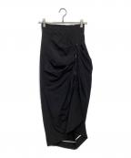 OMMOオーエムエムオー）の古着「IRREGULAR TUCK COCOON SK 882410800001」｜ブラック