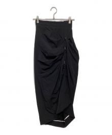 OMMO（オーエムエムオー）の古着「IRREGULAR TUCK COCOON SK 882410800001」｜ブラック