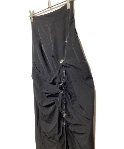 OMMO（オーエムエムオー）OMMO (オーエムエムオー) IRREGULAR TUCK COCOON SK 882410800001 ブラック サイズ:36の古着・服飾アイテム