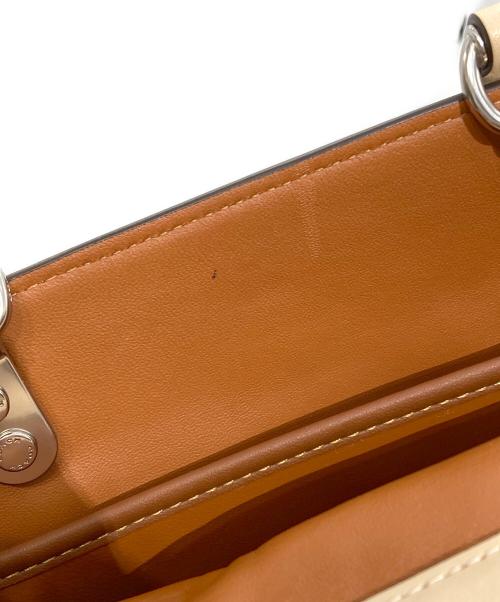 COACH（コーチ）COACH (コーチ) ローグ 25・ツイード バッグ ベージュの古着・服飾アイテム