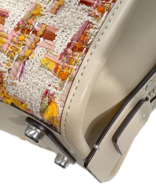 COACH（コーチ）COACH (コーチ) ローグ 25・ツイード バッグ ベージュの古着・服飾アイテム