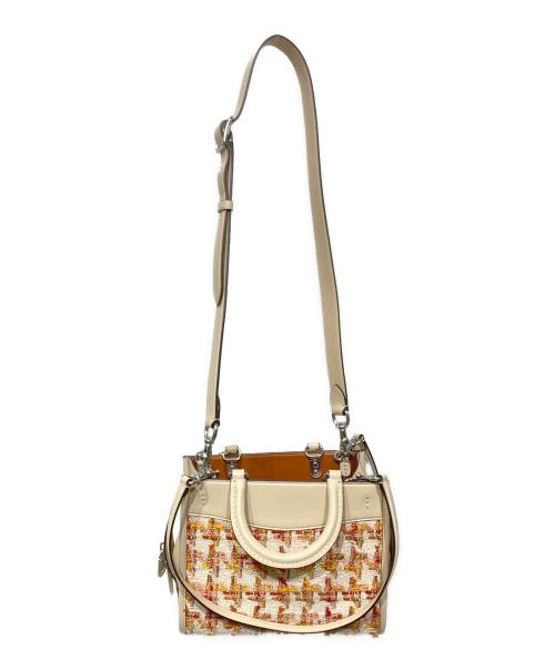 COACH（コーチ）COACH (コーチ) ローグ 25・ツイード バッグ ベージュの古着・服飾アイテム