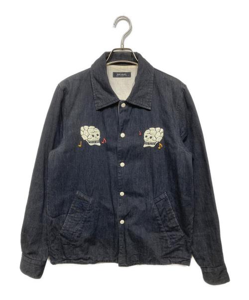 RUDE GALLERY（ルードギャラリー）RUDE GALLERY (ルードギャラリー) スカル刺繍デニムベトジャン ブラック サイズ:3の古着・服飾アイテム