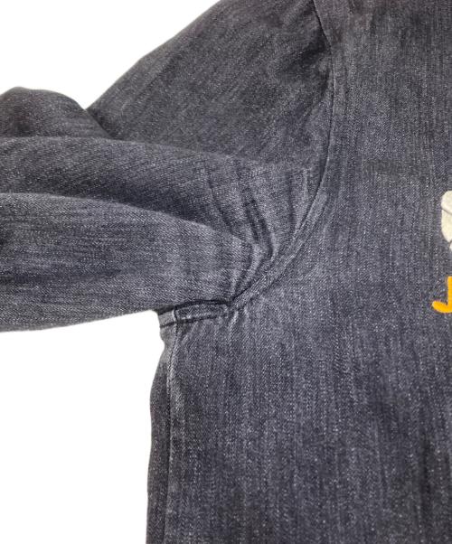 RUDE GALLERY（ルードギャラリー）RUDE GALLERY (ルードギャラリー) スカル刺繍デニムベトジャン ブラック サイズ:3の古着・服飾アイテム