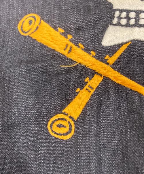 RUDE GALLERY（ルードギャラリー）RUDE GALLERY (ルードギャラリー) スカル刺繍デニムベトジャン ブラック サイズ:3の古着・服飾アイテム