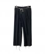 SIMPLYCOMPLICIATEDシンプリーコンプリケイテッド）の古着「marbelt trousers SCPT-TWTC」｜ブラック