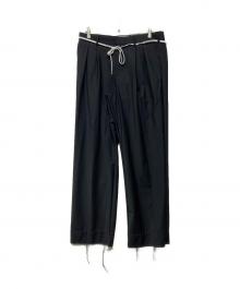 SIMPLYCOMPLICIATED（シンプリーコンプリケイテッド）の古着「marbelt trousers SCPT-TWTC」｜ブラック
