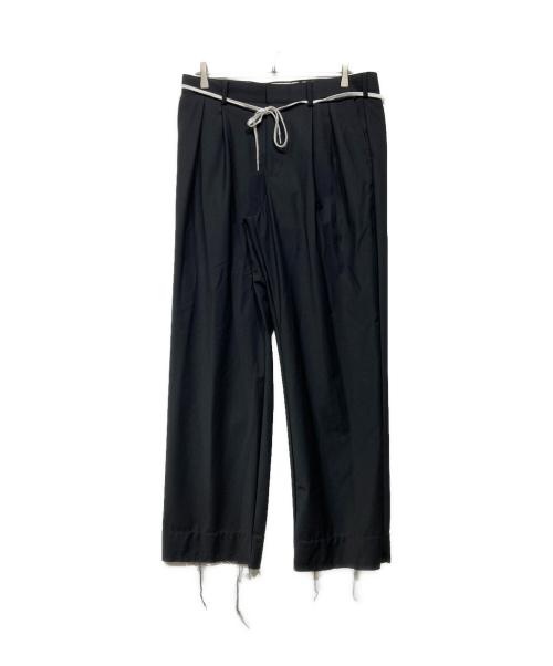 SIMPLYCOMPLICIATED（シンプリーコンプリケイテッド）SIMPLYCOMPLICIATED (シンプリーコンプリケイテッド) marbelt trousers SCPT-TWTC ブラック サイズ:3の古着・服飾アイテム