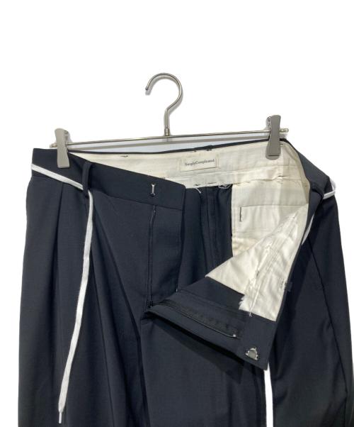 SIMPLYCOMPLICIATED（シンプリーコンプリケイテッド）SIMPLYCOMPLICIATED (シンプリーコンプリケイテッド) marbelt trousers SCPT-TWTC ブラック サイズ:3の古着・服飾アイテム