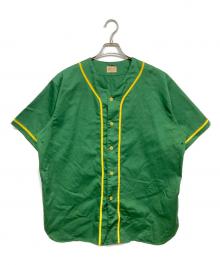 whitesville（ホワイツビル）の古着「COTTON TWILL BASEBALL SHIRT」｜グリーン×イエロー