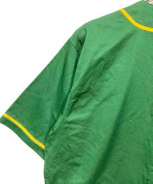 whitesville（ホワイツビル）whitesville (ホワイツビル) COTTON TWILL BASEBALL SHIRT グリーン×イエロー サイズ:Lの古着・服飾アイテム