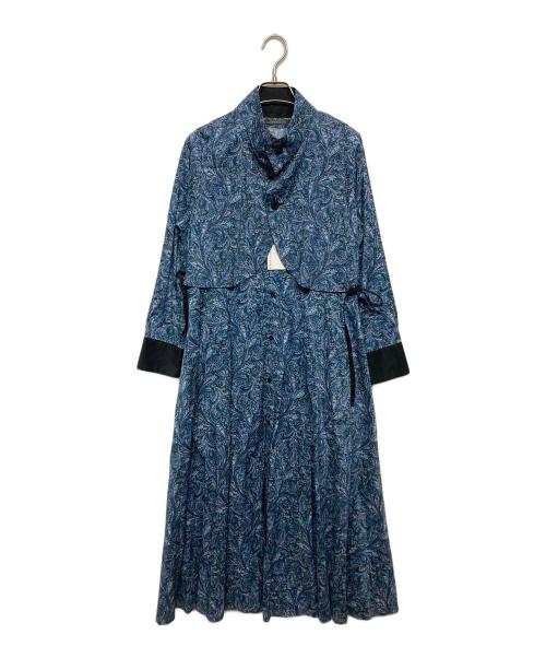 ADIEU TRISTESSE（アデュートリステス）ADIEU TRISTESSE (アデュートリステス) リバティプリントワンピース ブルー サイズ:不明 未使用品の古着・服飾アイテム