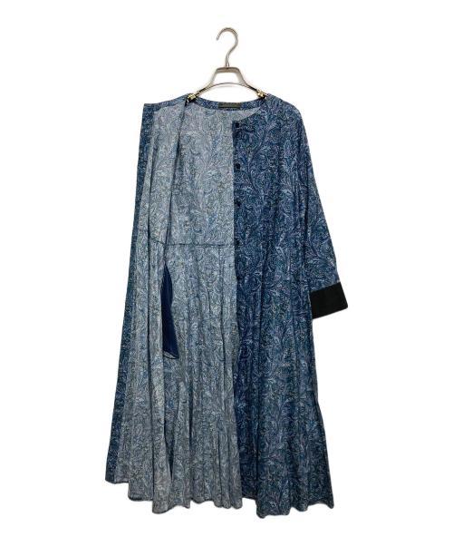 ADIEU TRISTESSE（アデュートリステス）ADIEU TRISTESSE (アデュートリステス) リバティプリントワンピース ブルー サイズ:不明 未使用品の古着・服飾アイテム