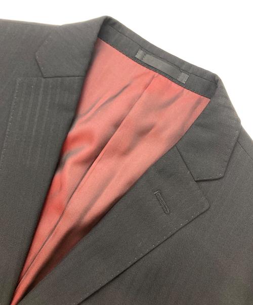 BURBERRY BLACK LABEL（バーバリーブラックレーベル）BURBERRY BLACK LABEL (バーバリーブラックレーベル) 3ピースストライプセットアップ ブラック サイズ:40の古着・服飾アイテム