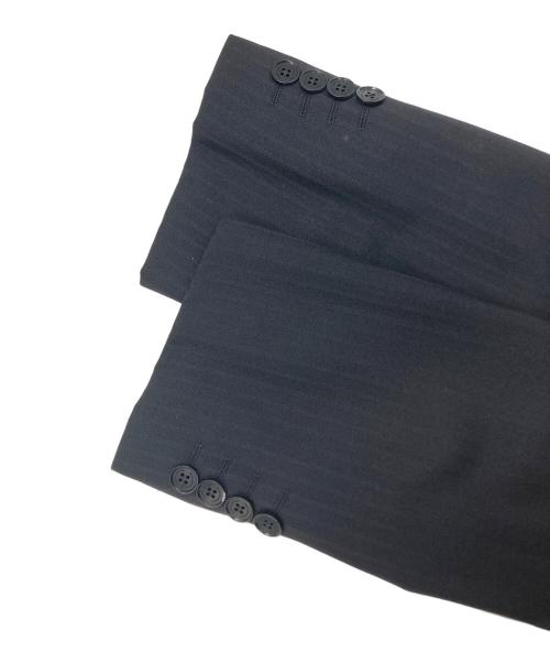 BURBERRY BLACK LABEL（バーバリーブラックレーベル）BURBERRY BLACK LABEL (バーバリーブラックレーベル) 3ピースストライプセットアップ ブラック サイズ:40の古着・服飾アイテム