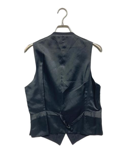 BURBERRY BLACK LABEL（バーバリーブラックレーベル）BURBERRY BLACK LABEL (バーバリーブラックレーベル) 3ピースストライプセットアップ ブラック サイズ:40の古着・服飾アイテム