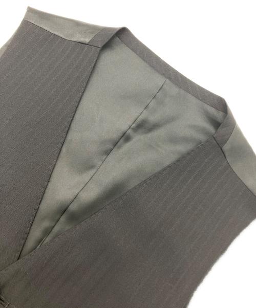 BURBERRY BLACK LABEL（バーバリーブラックレーベル）BURBERRY BLACK LABEL (バーバリーブラックレーベル) 3ピースストライプセットアップ ブラック サイズ:40の古着・服飾アイテム