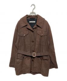 Acne studios（アクネ ストゥディオズ）の古着「Belted Cotton Coat」｜ブラウン