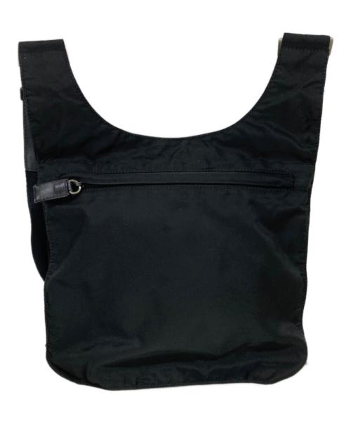 PRADA（プラダ）PRADA (プラダ) トライアングルロゴナイロンショルダーバッグ ブラックの古着・服飾アイテム