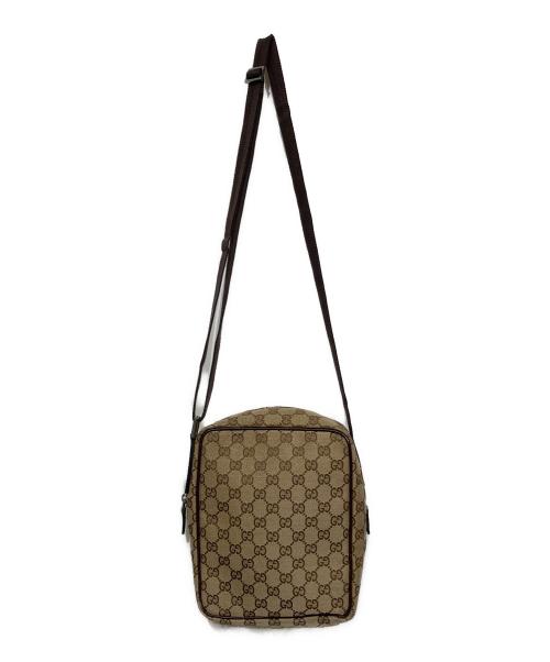 GUCCI（グッチ）GUCCI (グッチ) GGキャンバスショルダーバッグ ベージュの古着・服飾アイテム