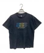 stussyステューシー）の古着「SSリンクプリントTシャツ」｜ブラック