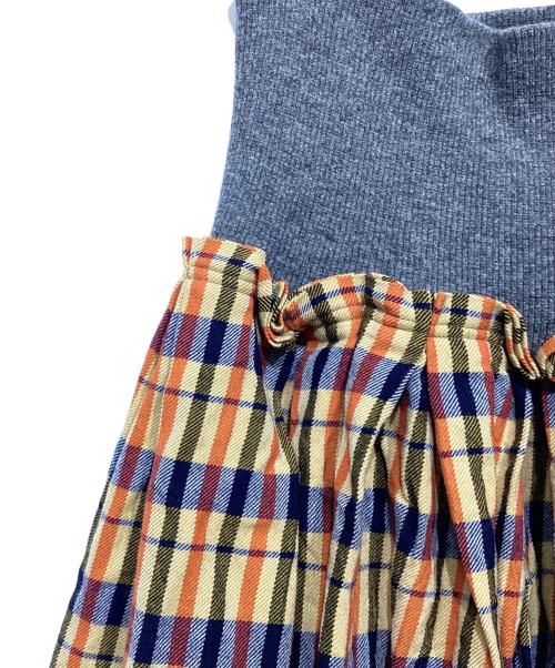 Y's（ワイズ）Y's (ワイズ) チェックスカート イエロー×オレンジ サイズ:3の古着・服飾アイテム
