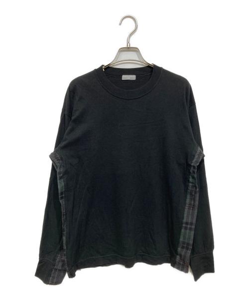 COMME des GARCONS HOMME（コムデギャルソン オム）COMME des GARCONS HOMME (コムデギャルソン オム) 異素材切替カットソー ブラック サイズ:記載なしの古着・服飾アイテム