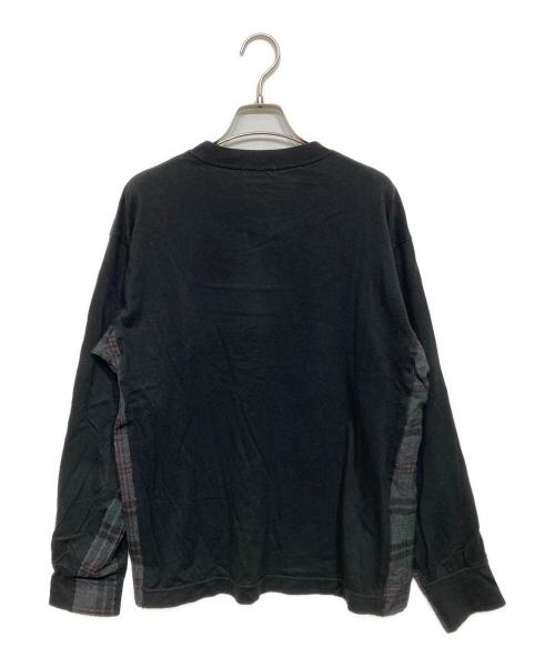 COMME des GARCONS HOMME（コムデギャルソン オム）COMME des GARCONS HOMME (コムデギャルソン オム) 異素材切替カットソー ブラック サイズ:記載なしの古着・服飾アイテム