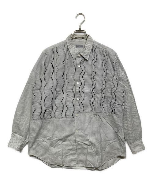 COMME des GARCONS HOMME（コムデギャルソン オム）COMME des GARCONS HOMME (コムデギャルソン オム) ラメストライプシャツ ネイビー サイズ:記載なしの古着・服飾アイテム