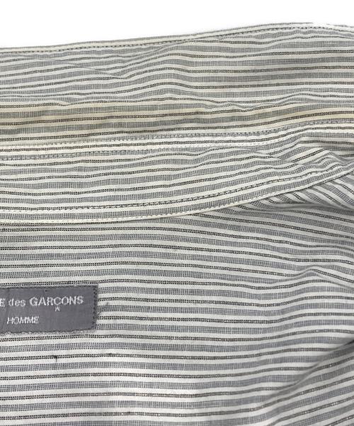 COMME des GARCONS HOMME（コムデギャルソン オム）COMME des GARCONS HOMME (コムデギャルソン オム) ラメストライプシャツ ネイビー サイズ:記載なしの古着・服飾アイテム