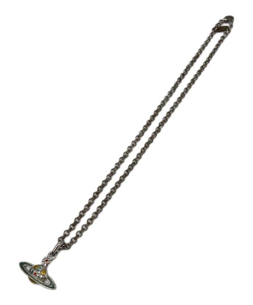 Vivienne Westwood（ヴィヴィアンウエストウッド）Vivienne Westwood (ヴィヴィアンウエストウッド) エナメルオーブネックレス シルバーの古着・服飾アイテム